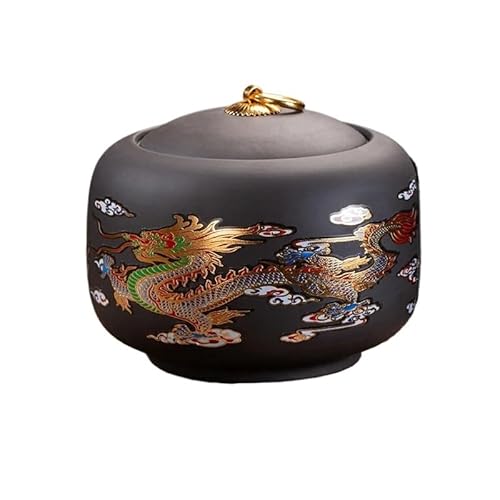 Snackbehälter, Wave Keramik Tee Vorratsbehälter Große Kapazität Versiegelte Gläser Retro Dekoratives Handwerk Geschenke Heimdekoration Teedose von LZTDSBX