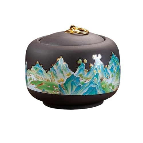 Snackbehälter, Wave Keramik Tee Vorratsbehälter Große Kapazität Versiegelte Gläser Retro Dekoratives Handwerk Geschenke Heimdekoration Teedose Snackbehälter, Wave Keramik Tee Vorratsbehälter Große Kapazität Versiegelte Gläser Retro Dekoratives Handwerk Geschenke Heimdekoration Teedose von LZTDSBX