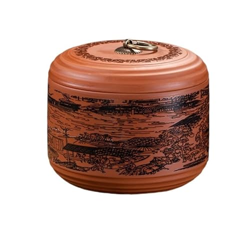 Snackbehälter, Wave Keramik Tee Vorratsbehälter Große Kapazität Versiegelte Gläser Retro Dekoratives Handwerk Geschenke Heimdekoration Teedose Snackbehälter, Wave Keramik Tee Vorratsbehälter Große Kapazität Versiegelte Gläser Retro Dekoratives Handwerk Geschenke Heimdekoration Teedose von LZTDSBX