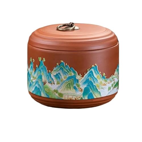 Snackbehälter, Wave Keramik Tee Vorratsbehälter Große Kapazität Versiegelte Gläser Retro Dekoratives Handwerk Geschenke Heimdekoration Teedose Snackbehälter, Wave Keramik Tee Vorratsbehälter Große Kapazität Versiegelte Gläser Retro Dekoratives Handwerk Geschenke Heimdekoration Teedose von LZTDSBX