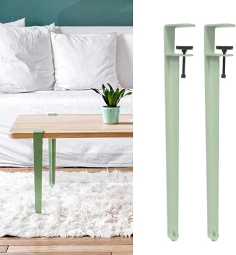 Tischbeine, 4 Stück Metall-Tischfüße, Tischstützrahmen, verstellbare F-förmige Tischbeine, keine Prägung, Möbel, Metall-Couchtischbeine (rot, 71 cm)(Green,71cm(27.9in)) von LZTDSBX
