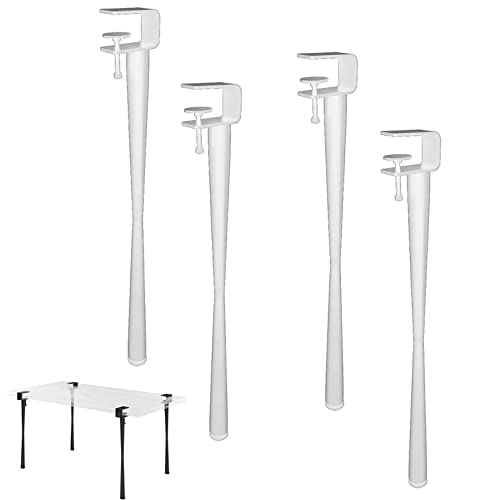 Tischbeine, F-förmige, verstellbare Esstischbeine for Couchtische, Möbel und Konsolentische, Design ohne Stanzen Schutz der Schreibtischplatte (schwarz, 75 cm)(White,45cm) von LZTDSBX