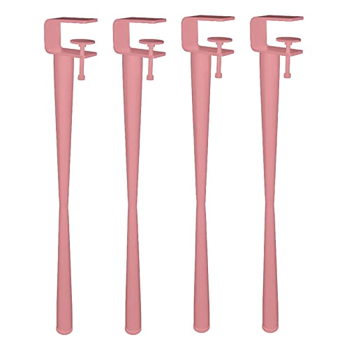 Tischbeine, F-förmige DIY-Esstischbeine aus Eisen, Couchtischbeine, Werkbankfuß, Design ohne Stanzen, mit Bodenschonern (rot, 71 cm (28 Zoll))(Pink,71cm(28in)) von LZTDSBX
