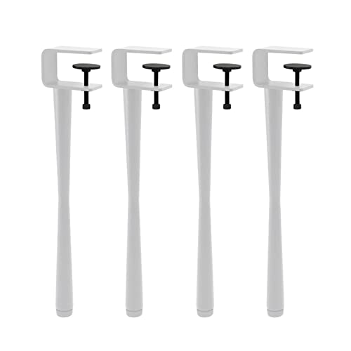 Tischbeine, F-förmige Esstischbeine aus Metall, Stützfüße Eisen, kein Stanzen for Schutz der Schreibtischplatte, mit Bodenschonern (weiß, 75 cm)(White,45cm(18in)) von LZTDSBX