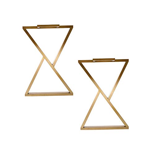Tischbeine, Möbelhalterung aus Edelstahl, Stangenbeinhalterung, Tischbeinhalterung for Schreibtisch (Gold, 60 x 72 cm)(Gold,60 * 72cm) von LZTDSBX