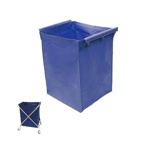 Wäschekorb-Einlage, Wäschewagen-Innensack, Abnehmbarer Innensack in Handelsqualität mit Haken for faltbare Trolley-Ersatzsäcke, Reinigungswagen-Tasche, Service(C) von LZTDSBX