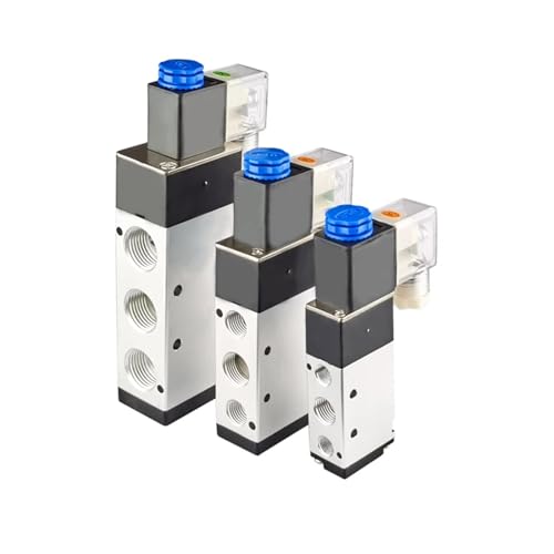 4V210-08 4V310-10 4V410-15 Magnetventil 2 Positionen 5 Anschlüsse Pneumatik Luft Elektromagnetische Ventile DC12V DC24V AC110V AC220V (Größe: AC24V)(Only 4V410-15,DC24V) von LZTVOIWT