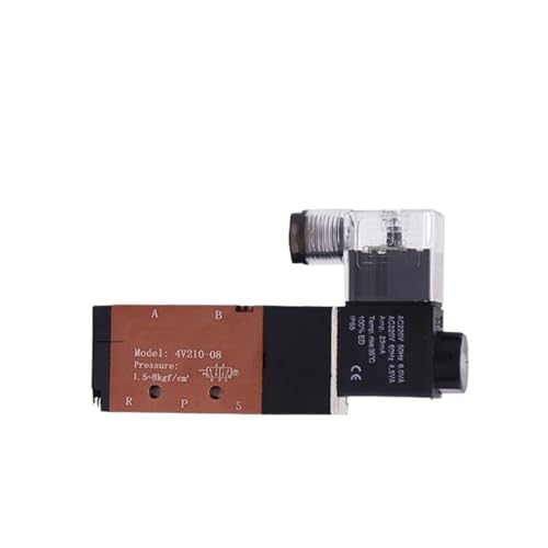4V210-08 Pneumatisches elektromagnetisches Zwei-Zwei-Positionen-Fünfwege-Belüftungsventil AC220V DC24V kann die Luftsteuerung ersetzen(4V210-08 without coil) von LZTVOIWT