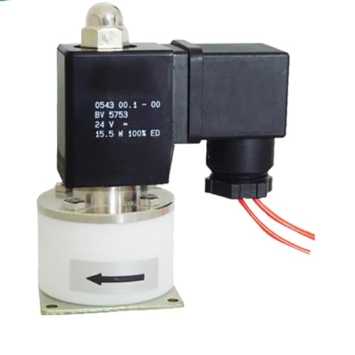 Magnetventil 220 VAC 110 VAC 24 VDC 12 VDC 2-Wege-PTFE-Korrosionsschutz-Elektromagnetventil 1/8-1 Motorventil, elektrisches Betätigungsventil(BSP-110VAC,1 Inch) von LZTVOIWT