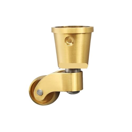 Reines Messing Schwenkrad Metall Flache Caster Heavy Duty Silent Möbel Unterstützung Bein Stuhl Bett(B) von LZTVOIWT