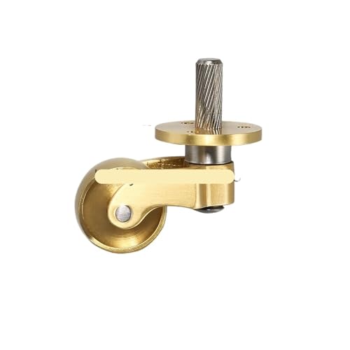 Reines Messing Schwenkrad Metall Flache Caster Heavy Duty Silent Möbel Unterstützung Bein Stuhl Bett(E) von LZTVOIWT