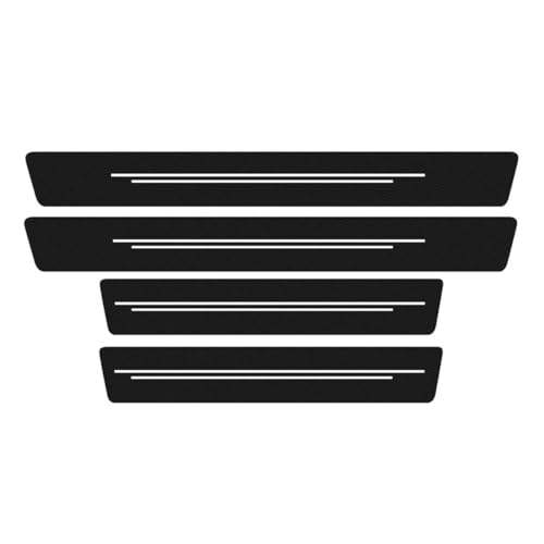 LZWLZW 4 Stück Auto Einstiegsleisten Schutz Aufkleber für BMW 3 Series(2 Door) 2008-2011, Auto Türeinstiegsschutz Aufkleber Kohlefaser Anti Kratzen,White-1 von LZWLZW