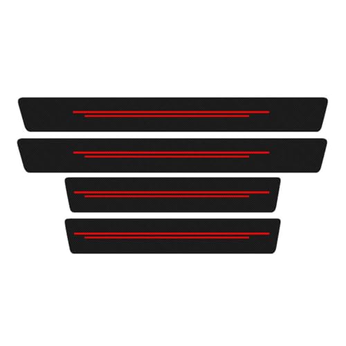 LZWLZW 4 Stück Auto Einstiegsleisten Schutz Aufkleber für Ford Escort 2015-2019, Auto Türeinstiegsschutz Aufkleber Kohlefaser Anti Kratzen,Red-1 LZWLZW 4 Stück Auto Einstiegsleisten Schutz Aufkleber für Ford Escort 2015-2019, Auto Türeinstiegsschutz Aufkleber Kohlefaser Anti Kratzen,Red-1 von LZWLZW