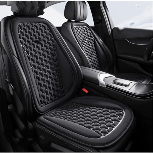 LZWLZW Sitzkissen Auto für Audi A4 Q3 A6 C5 A4 B8 A3 8P Q2 Q5 A1 A3 A7 A8 Q7 Q5L, Anti Rutsch Sitzauflage Vordersitze Autositzkissen Zubehör,Black Front Set x2 von LZWLZW