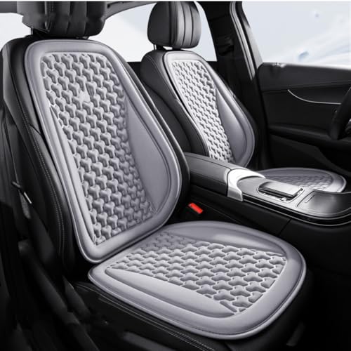 LZWLZW Sitzkissen Auto für Audi Q4 e-Tron SUV 2021 2022 2023 2024, Anti Rutsch Sitzauflage Vordersitze Autositzkissen Zubehör,Grey Front Set x2 von LZWLZW