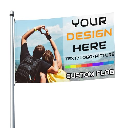 LZXSXZ Personalisierte Flaggen – Benutzerdefinierte Flaggen, Bildtext, Logo – erstellen Sie Ihre eigene personalisierte Outdoor-Banner-Campingflagge für Geburtstag/Urlaub/Weihnachten von LZXSXZ