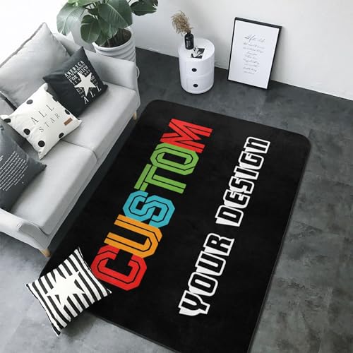 LZXSXZ Personalisierte Teppich, Personalisierter Teppich für Ihren Eigenen Bereich, Waschbar, Super Soft Personalisierte Teppich Wohnzimmer, Flanell Teppiche mit Fotos Text für Schlafzimmer, Das BüRo von LZXSXZ