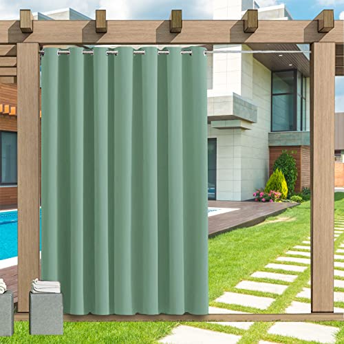 Outdoor Vorhang Wetterfest, 1 Stück Outdoor Vorhang Wasserdicht Wetterfest Blickdicht mit Ösen, 24 Farben Sichtschutz Sonnenschutz Outdoor Gardine für Veranda, Pergola, Laube, B213xH213CM von LZXSXZ