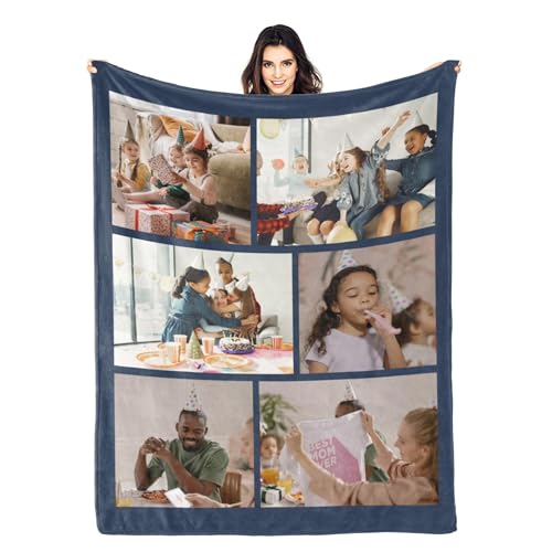 LZXSXZ Personalisierte Decke mit Foto, Personalisiert Geburtstagsgeschenke für guter Freund, Personalisierte kuscheldecke, Decke personalisiert Foto, Fotodecke mit Foto, personalisierte Fotogeschenke von LZXSXZ