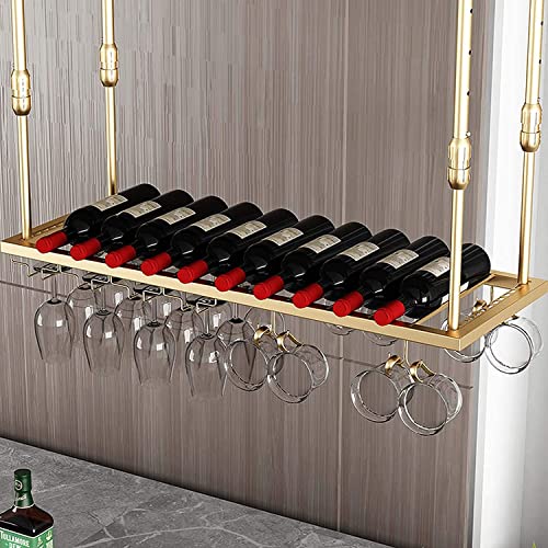 LZXVOCZC Weinregal zur Wandmontage – Stielglasregale, an der Decke montierter hängender Weinflaschenhalter, Metallbecher, Weinglasregal, Barregale – kann individuell angepasst Werden von LZXVOCZC