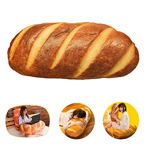 LZYMSZ 3D Simulation Brotkissen, Plüsch Lendenrückenpolster, Weiches 3D Butterbrot-Kissen Wurfs für Sofa/Hauptschlafzimmer/Büro/Schlafsaal im Valentinstag, Weihnachten, Geburtstag (Butter, 15.8inch) von LZYMSZ