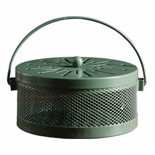 Eisenmückenspule mit Deckel – tragbarer Fliegenbrenner Mehrzweck-Nutzung/praktischer Griff Deckel für Zuhause und draußen & F8L9 von LZYWOD