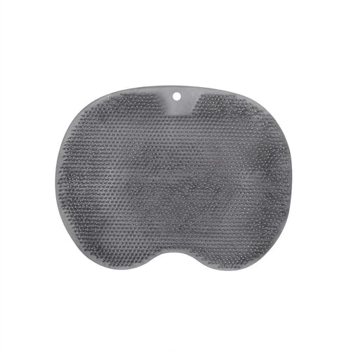 LZYWOD Fußschrubber, Fußmassagematte mit rutschfesten Saugnäpfen, Duschschrubber Matte, Peeling zur Entspannung und Entfernung abgestorbener Haut (grau) von LZYWOD