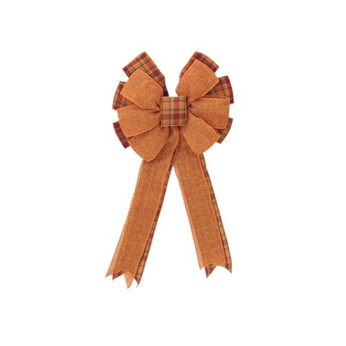 LZYWOD Herbstkranz-Schleifen, Herbsternte-Schleifen für Kranz, Bauernhaus-Schleifen für vordere B-Spitze, Herbst-Kürbisbaum-Schleifenband von LZYWOD