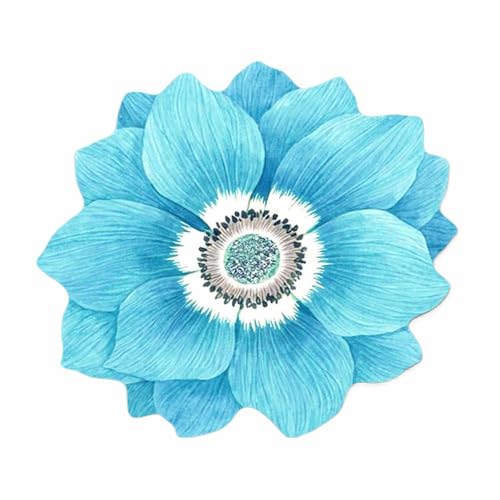 LZYWOD Teppich mit Blumenmuster, niedlicher Blumenförmiger Teppich, saugfähiges 3D-Blumen-Design für Schlafzimmer, 60 x 60 cm, Matte LZYWOD Teppich mit Blumenmuster, niedlicher Blumenförmiger Teppich, saugfähiges 3D-Blumen-Design für Schlafzimmer, 60 x 60 cm, Matte von LZYWOD