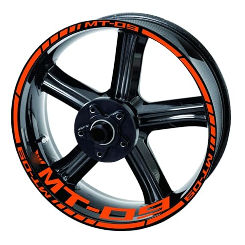 LZZDZSSL Motorrad-Radaufkleber für Yamaha MT-09 SP 2018-2024,Reflektierende Streifen Felgenaufkleber Wasserdicht Schmücken,Red von LZZDZSSL