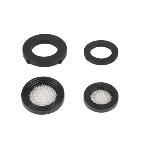 1/2" 3/4" O-Ring Dichtung Schlauchdichtung Flache Gummischeibe Mit Filter 40 Mesh Netz for Wasserhahn Tülle Gummidichtungen Gartenbewässerung(Silver) von LZZYFPX