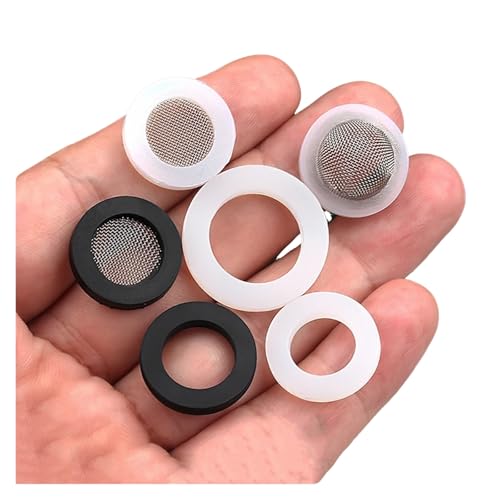 10 Stück Weiß Schwarz 1/2" 3/4" 1" Gummiring Silikon Flachdichtung Dichtring for Duschdüse Schlauch Rohr Balg Rohr Unterlegscheibe(Yellow) von LZZYFPX