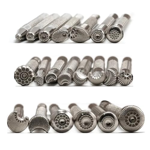 1Pcs DIY Leder Handwerk Legierung Metall Matting Werkzeug Briefmarken Werkzeug Set Werkzeuge for Leder(1Pcs D435-2) von LZZYFPX