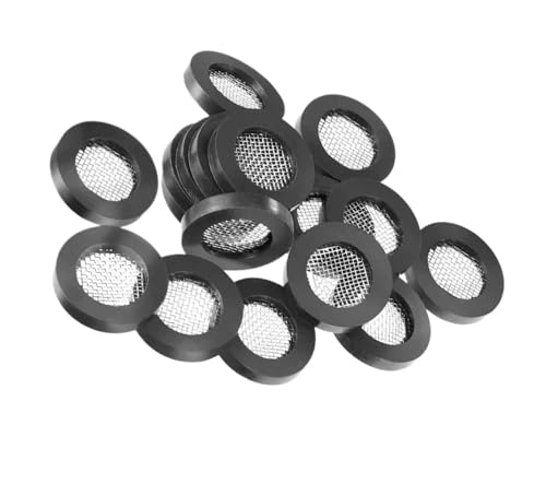20 PCS Gummidichtung Schlauchscheibe Dichtung O-Ring Flachdichtung Filternetz Gartenduschkopf Passend for 1/2 Zoll Gartenschlauch Wasserhahn(50 PCS) von LZZYFPX