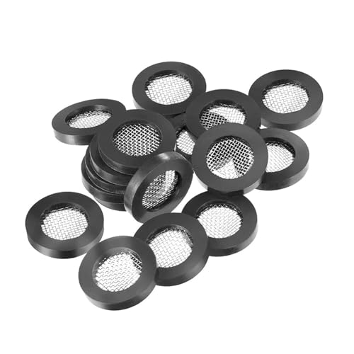 20 Stück Schlauch-Gummi-Unterlegscheibe Dichtung O-Ring Schlauchdichtung Filternetz Mesh for Duschkopf Edelstahl for 1/2 Zoll Wasserhahnkopfteile von LZZYFPX