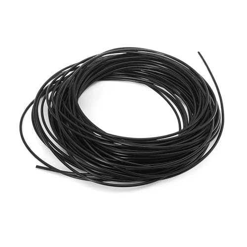 5 Meter Silikonschlauch in Lebensmittelqualität, schwarz, flexibles Kapillarrohr, Innendurchmesser 0,5 1 2 3 4 5 mm, hochtemperaturbeständig, ungiftig(ID 1mm OD 1.6mm) von LZZYFPX