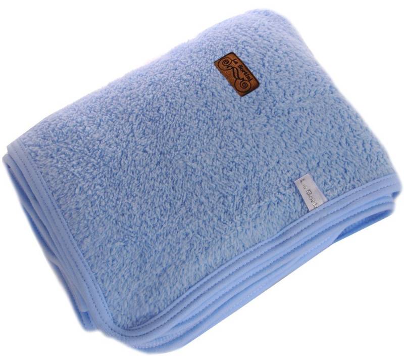 Babydecke Baby Fleece-Decke weiche flauschige Wagendecke Kuscheldecke in Blau, La Bortini von La Bortini