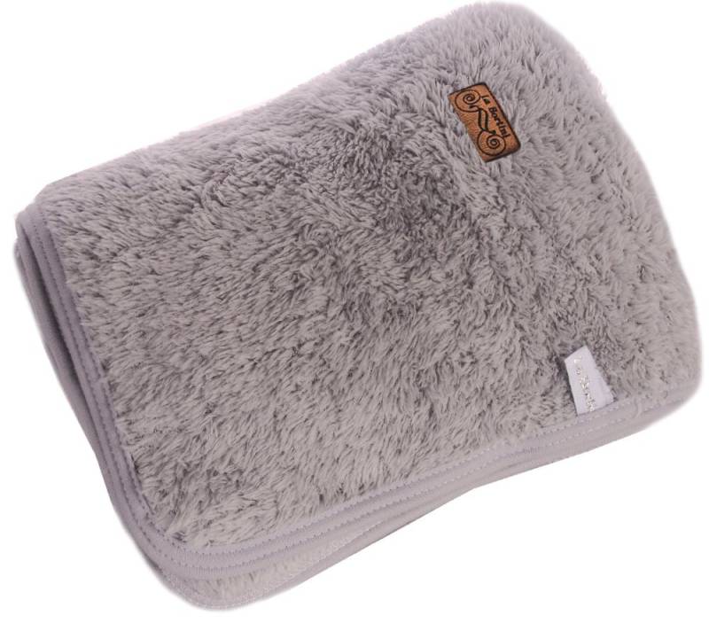 Babydecke Baby Fleece-Decke Decke weiche Kinderwagendecke Kuscheldecke, La Bortini, auf weichem Fleece, in Grau von La Bortini