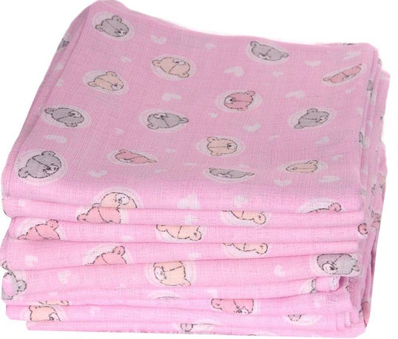 La Bortini Spucktuch 10 Stück Tücher Baby Mullwindeln Babywindeln Mulltücher Stoffwindeln von La Bortini