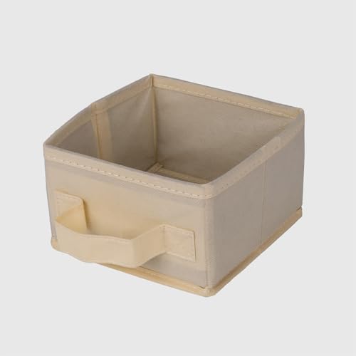 La Briantina Aufbewahrungsbox, klein, 14 x 14 x 9 cm, mit Boden aus Karton, für Schreibtisch, Schublade oder Schrank, mit TNT-beschichtet, zufällige Farbe Grau oder Beige La Briantina Aufbewahrungsbox, klein, 14 x 14 x 9 cm, mit Boden aus Karton, für Schreibtisch, Schublade oder Schrank, mit TNT-beschichtet, zufällige Farbe Grau oder Beige von La Briantina