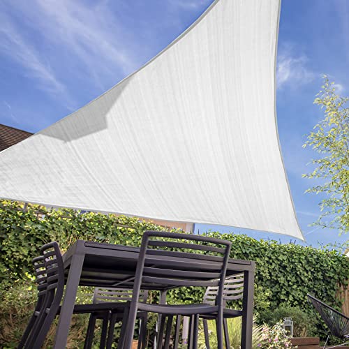 La Briantina Dreieckiges Segelzelt für Garten und Terrassen, 5 x 5 x 5 m Farbe Weiß von La Briantina