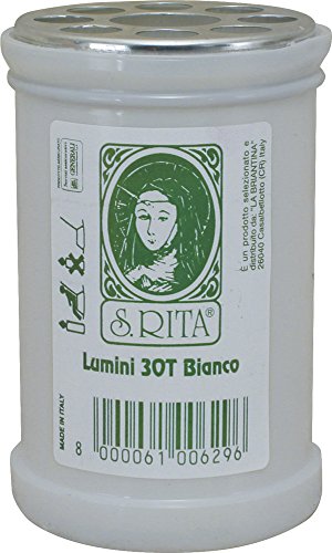 La Briantina LUM00619B Votivkerze Paraffin, weiß, 30T von La Briantina