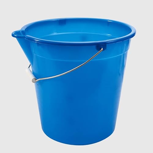 La Briantina Plastikeimer mit Auslauf, Griff aus verzinktem Eisen, blau, Fassungsvermögen 15 Liter von La Briantina