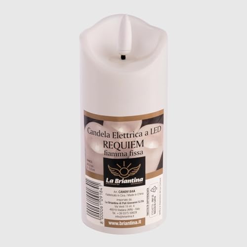 La Briantina Requiem LED Kerze mit flackerndem Licht – ideal für vertiefte Räume – Farbe Weiß – Batterien enthalten – Ø 5,3 x 12,5 cm La Briantina Requiem LED Kerze mit flackerndem Licht – ideal für vertiefte Räume – Farbe Weiß – Batterien enthalten – Ø 5,3 x 12,5 cm von La Briantina