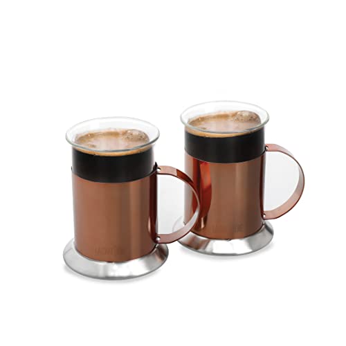 La Cafetière Kaffeetassen, Edelstahl, Kupfereffekt, 2er-Set von La Cafetiere