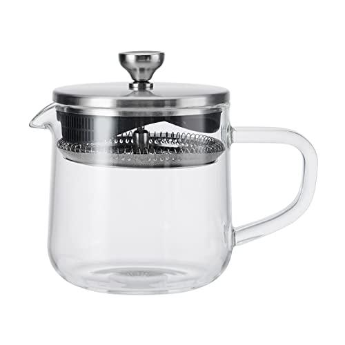 La Cafetière Loose Leaf 2 Tassen/550ml Teekanne mit Deckel, hitzebeständiges Glas-Tee-Ei mit integriertem Edelstahlfilter für Teeblätter und gemahlenen Kaffeeaufguss von La Cafetiere