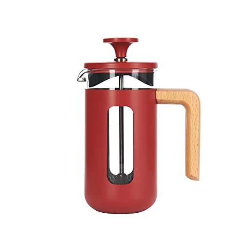 La Cafetière Pisa Kaffeebereiter aus Edelstahl, für 3 Tassen, Rot, in Geschenkverpackung von La Cafetière