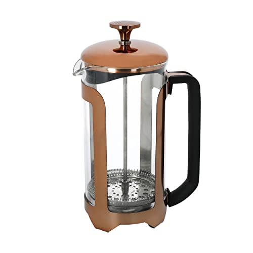 La Cafetière Roma Cafetière aus Edelstahl, 8 Tassen, Kupfer, in Geschenkbox von La Cafetiere