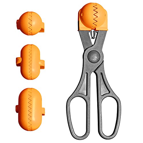 La Croquetera Frikadellenzange Pack Multifunktionales Werkzeug Farbe Orange - 4 austauschbare Teigformen + Packung mit 20 Aufbewahrungsschalen von La Croquetera