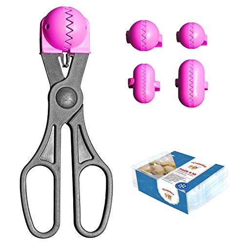 La Croquetera Pack-Mehrzweck-Utensilien in Rosa – 4 austauschbare Teigformen + 20 Tabletts zur Aufbewahrung – 100% Spanisch: patentiert, Kunststoff, 1 von La Croquetera